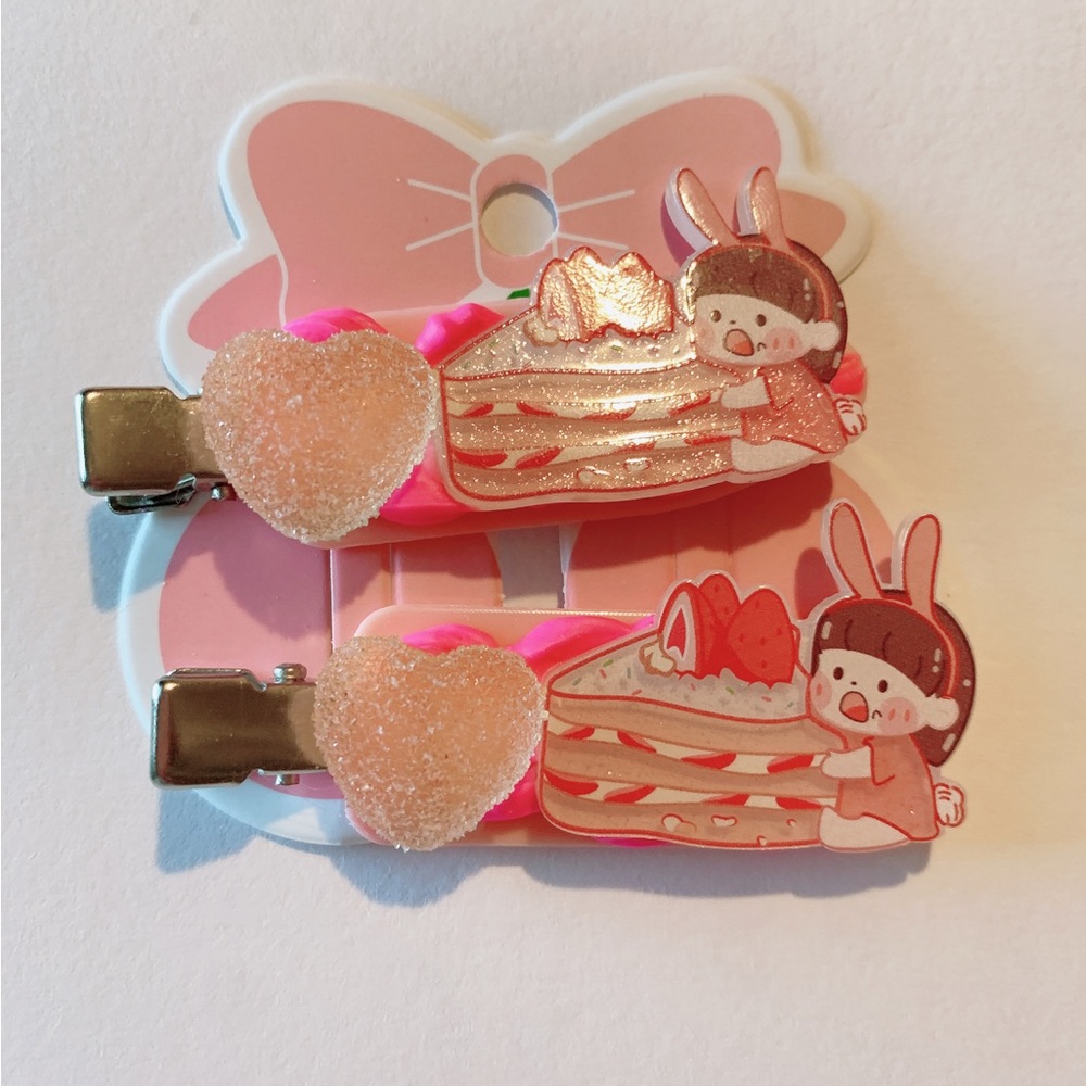 Kawaii girl bunny hair clips